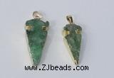 NGP3026 15*35mm – 20*50mm arrowhead fluorite gemstone pendants