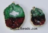 NGP3035 30*45mm – 40*60mm freeform druzy agate pendants