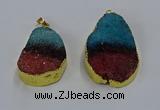 NGP3043 25*35mm – 30*40mm freeform druzy agate pendants