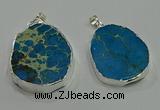 NGP3059 25*35mm – 35*45mm freeform sea sediment jasper pendants