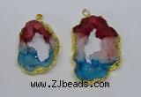 NGP3092 30*45mm – 40*60mm freeform druzy agate pendants