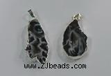 NGP3099 25*40mm - 30*50mm freeform druzy agate gemstone pendants