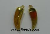 NGP3110 10*40mm - 12*45mm oxhorn agate pendants wholesale
