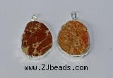 NGP3150 25*35mm - 35*45mm freeform sea sediment jasper pendants