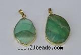 NGP3158 25*35mm - 30*40mm freeform green fluorite gemstone pendants