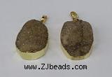 NGP3164 22*30mm - 25*35mm freeform druzy agate gemstone pendants