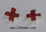 NGP3173 25*26mm - 27*28mm cross druzy agate pendants wholesale