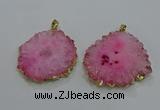 NGP3197 35*40mm - 45*50mm freeform druzy agate pendants