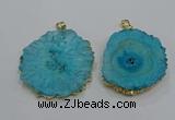 NGP3199 35*40mm - 45*50mm freeform druzy agate pendants