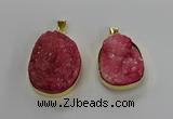 NGP3213 30*40mm - 35*45mm freeform druzy agate pendants