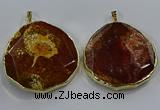 NGP3248 40*45mm - 50*55mm freeform agate gemstone pendants