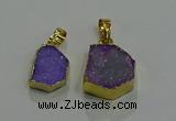 NGP3323 8*12mm - 15*20mm freeform druzy agate gemstone pendants