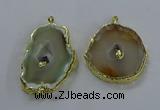 NGP3361 45*55mm - 50*65mm freeform druzy agate pendants