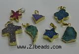 NGP3438 12*16mm - 25*35mm druzy agate gemstone pendants