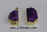 NGP3466 20*30mm - 25*35mm freeform druzy agate pendants wholesale