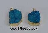 NGP3468 20*30mm - 25*35mm freeform druzy agate pendants wholesale