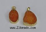 NGP3475 18*25mm - 20*30mm freeform druzy agate gemstone pendants