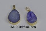 NGP3476 18*25mm - 20*30mm freeform druzy agate gemstone pendants