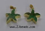 NGP3514 24*25mm starfish fossil coral pendants wholesale