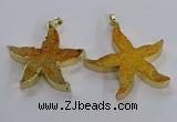 NGP3521 48*50mm starfish fossil coral pendants wholesale