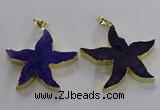 NGP3522 48*50mm starfish fossil coral pendants wholesale