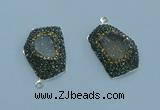 NGP3580 20*30mm - 22*32mm freeform druzy agate pendants