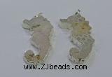 NGP3662 22*58mm - 25*55mm seahorse fossil coral pendants