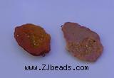 NGP3719 28*35mm - 40*45mm freeform plated druzy agate pendants