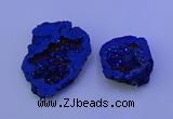 NGP3720 28*35mm - 40*45mm freeform plated druzy agate pendants