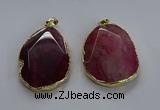 NGP3728 30*40mm - 35*45mm freeform agate gemstone pendants