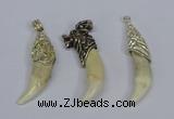 NGP3752 10*40mm - 12*45mm horn wolf tooth pendants wholesale