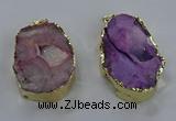 NGP3756 30*40mm - 40*50mm freeform druzy agate pendants