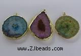 NGP3779 45*50mm - 55*60mm freeform druzy agate pendants