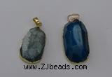 NGP3785 15*30mm - 18*35mm freeform druzy agate pendants