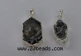 NGP3789 15*25mm - 20*35mm freeform druzy agate pendants