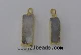 NGP3791 10*30mm - 12*35mm rectangle druzy agate pendants