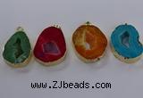 NGP3829 30*40mm - 40*50mm freeform druzy agate pendants