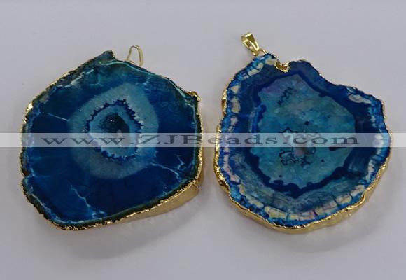 NGP3835 50*65mm - 60*70mm freeform druzy agate pendants