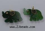 NGP3865 30*45mm - 35*50mm elephant agate pendants wholesale