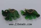 NGP3875 30*45mm - 35*50mm elephant agate gemstone pendants