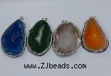 NGP3916 45*60mm - 55*65mm freeform druzy agate pendants wholesale