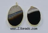 NGP3924 35*55mm - 40*60mm oval druzy agate pendants wholesale