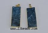 NGP3956 20*50mm - 25*45mm rectangle druzy agate gemstone pendants