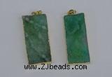 NGP3957 20*50mm - 25*45mm rectangle druzy agate gemstone pendants