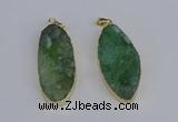 NGP3967 22*45mm - 25*50mm oval druzy agate pendants wholesale