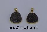 NGP4028 18*19mm freeform druzy quartz gemstone pendants