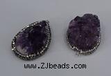 NGP4324 25*35mm - 30*40mm freeform druzy amethyst pendants