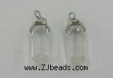 NGP5001 8*30mm sticks white crystal gemstone pendants wholesale