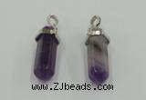 NGP5004 8*30mm sticks amethyst gemstone pendants wholesale