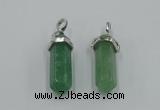 NGP5009 8*30mm sticks green aventurine pendants wholesale